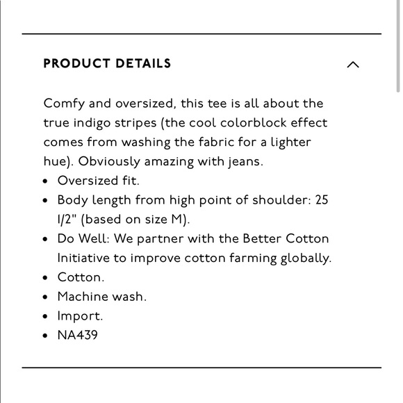 MADEWELL Indigo Stripe Block tee medium - Picture 6 of 11